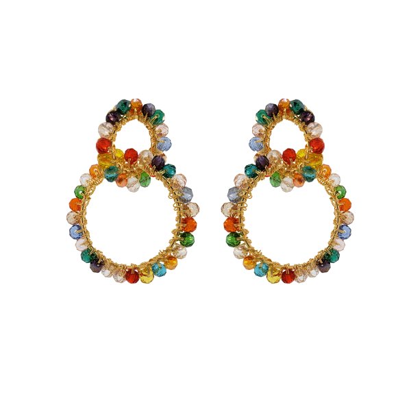 Lavish Ellie Double Hoop Earrings - Capri by Sunset & Co.