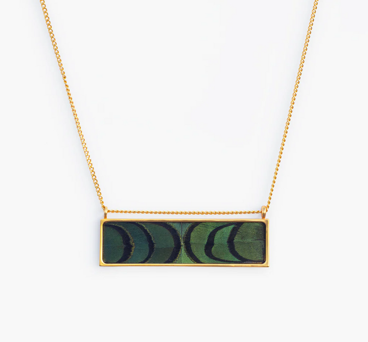 Brackish - McKinley Feather Bar Necklace