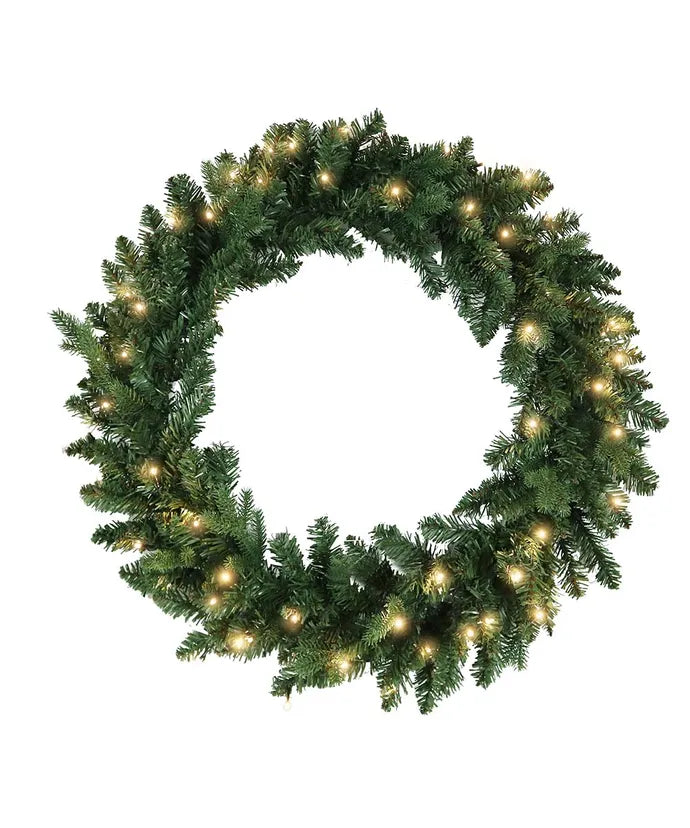 Jackson Pine Pre-Lit Battery-Operated Wreath