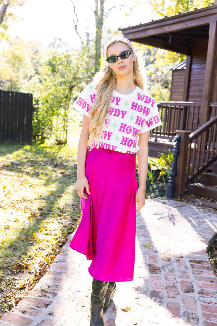 Queen of Sparkles - Howdy Y'all Colorblock Tee