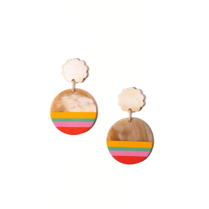 Sunshine Tienda - Paradise Dipped Circle Earrings