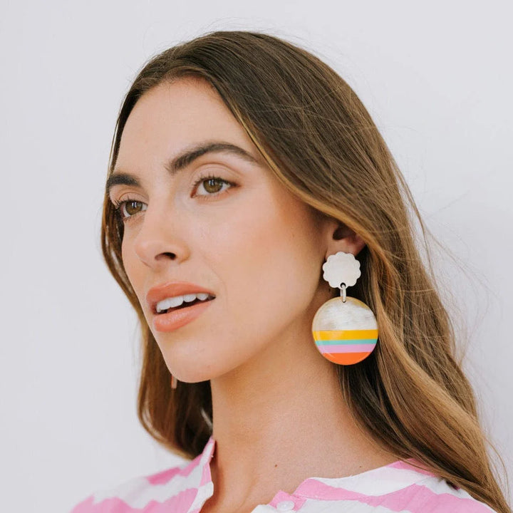 Sunshine Tienda - Paradise Dipped Circle Earrings