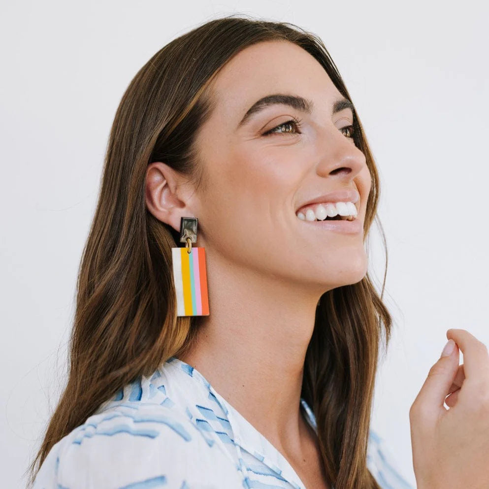 Sunshine Tienda - Striped Cabana Earrings