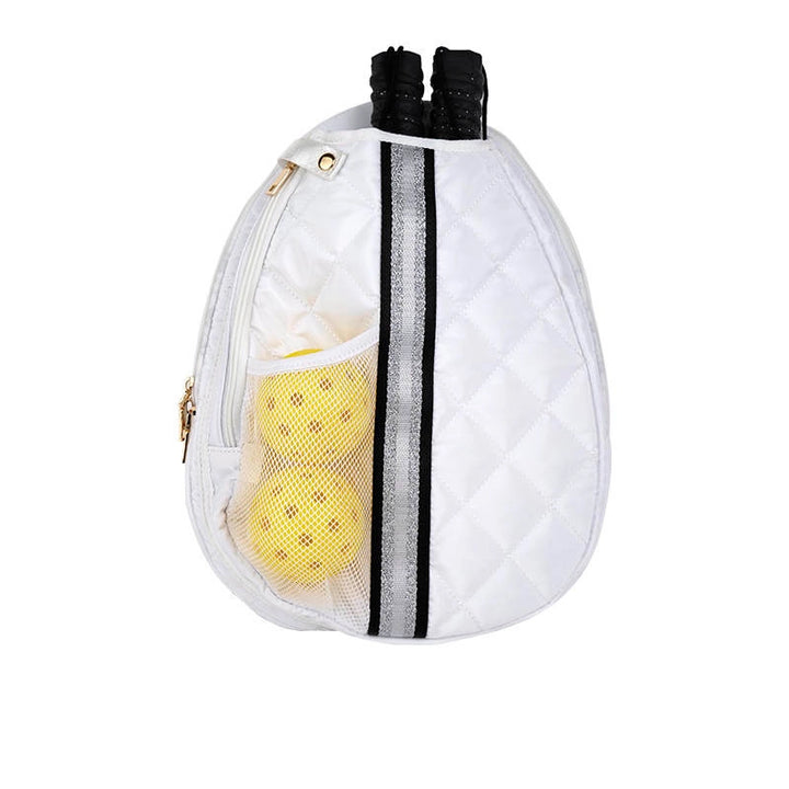 White Puffer Pickle Ball Sling Bag