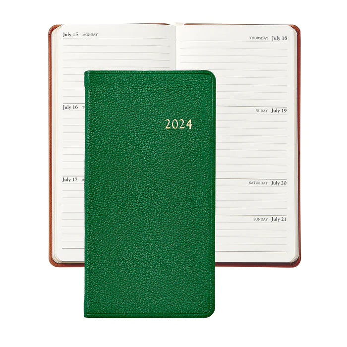 Pocket Daily 2024 Datebook - Green