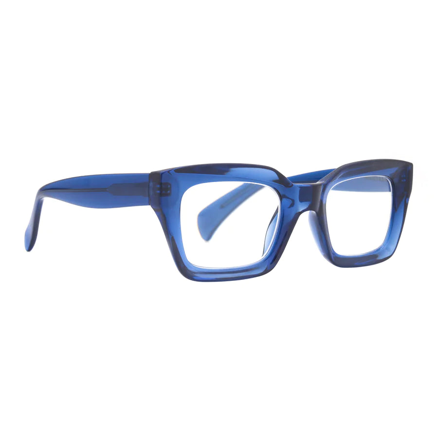 Ryan Simkhai Eyeshop - Sophie Readers - Transparent Blue