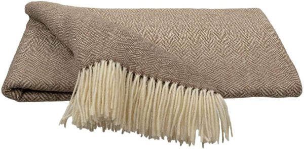 Prince of Scots - Southampton Herringbone Throw Blanket - Bronze