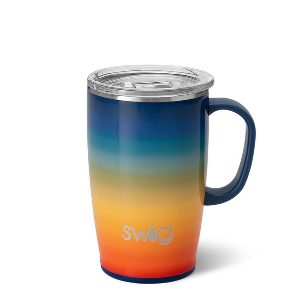 Swig Life 18oz Travel Mug with Handle and Lid, Cup Holder Friendly, Coral