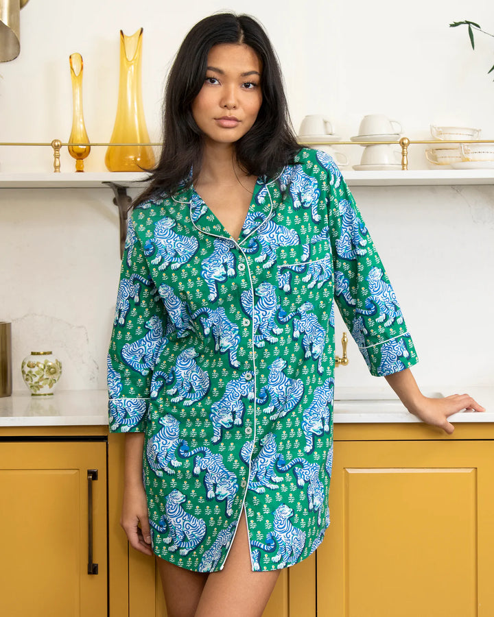 Print Fresh - Tiger Queen Jade Sleep Shirt