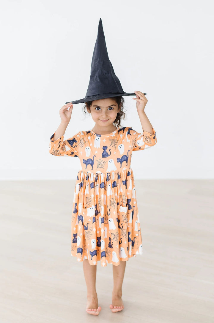 Mila & Rose - Girl's Spooky Kitty Twirl Dress