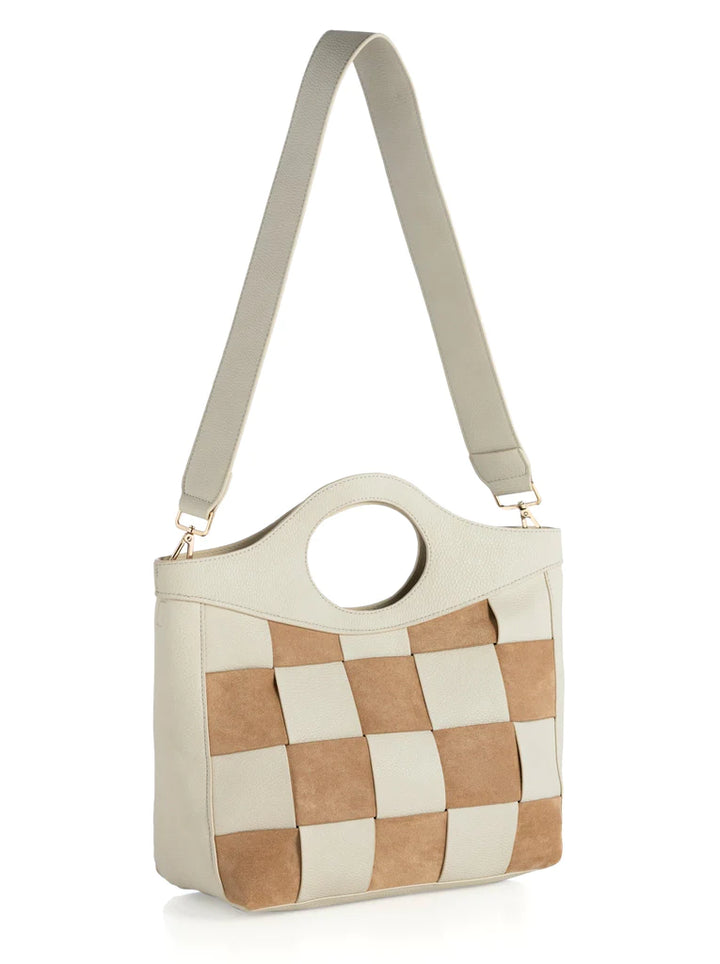 Verona Top Handle Tote - Tan