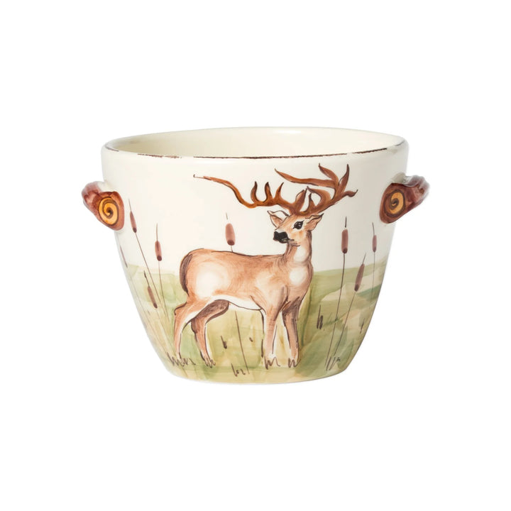 Vietri - Wildlife Deer Handled Deep Serving Bowl