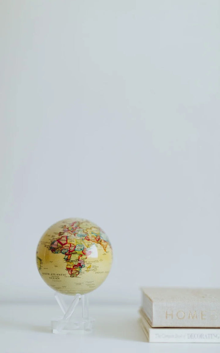 Mova Globes - Yellow Political Revolving Globe