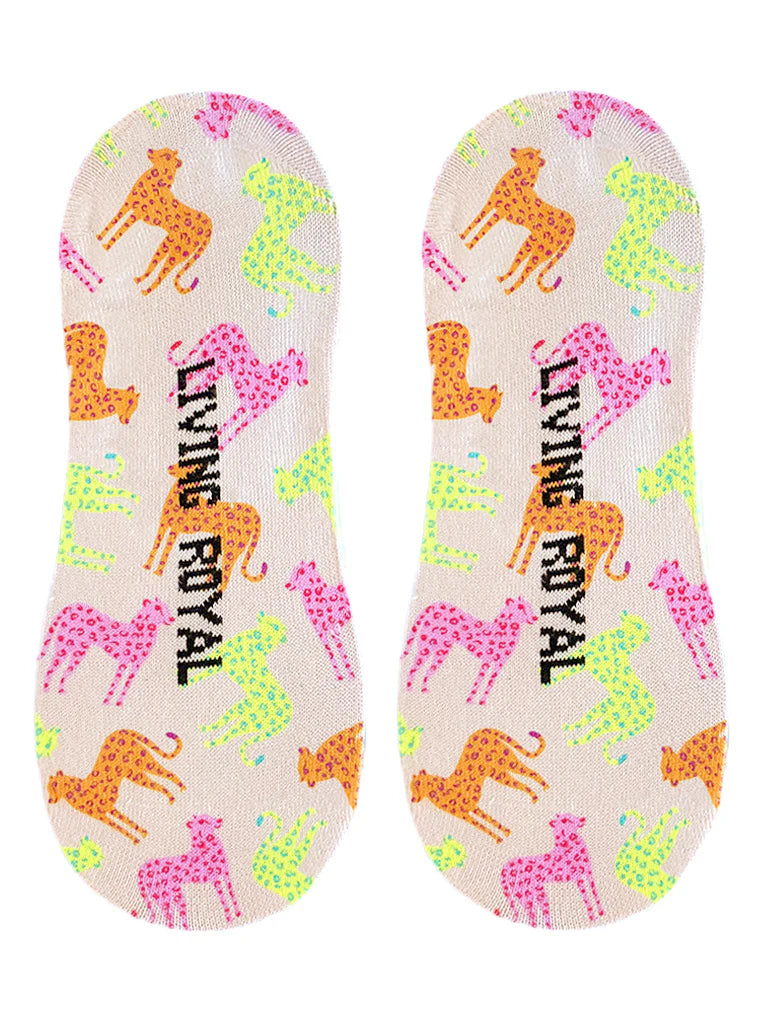 Cheetah Liner Socks