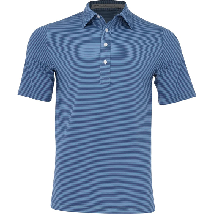 Criquet - Tour Range Shadow Stripe Polo - Lake