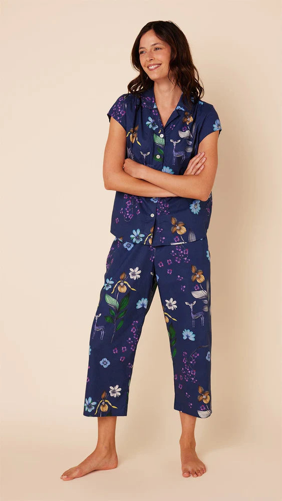 The Cat's Pajamas - Deerly Luxe Pima Capri Set