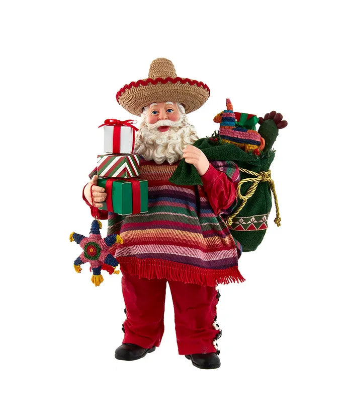 Musical Mexican Santa Figure