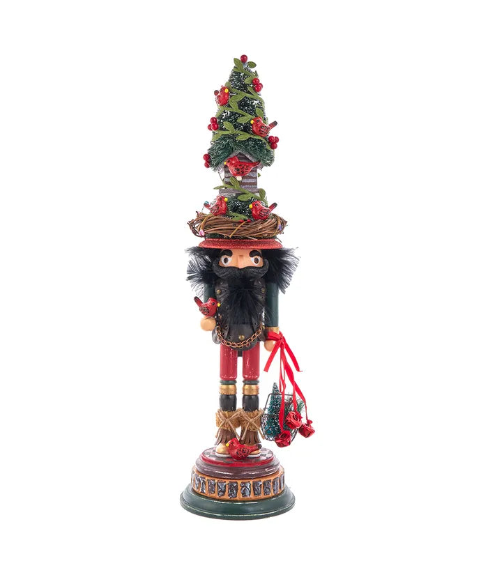 Hollywood Nutcrackers™ Cardinal In Tree Hat Nutcracker