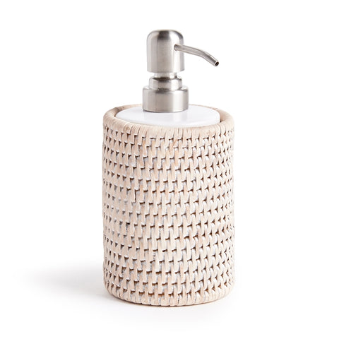 Burma Whitewashed Rattan Soap Dispenser – To The Nines Manitowish Waters