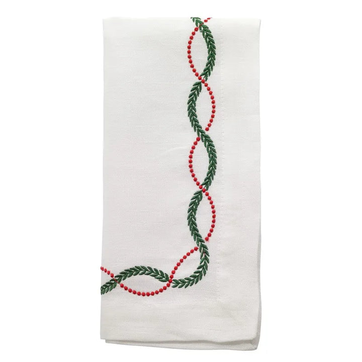 Bodrum - Olympia Napkin - Red & Green