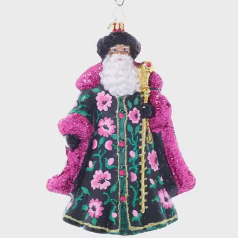 Christopher Radko - Midnight Blossom St. Nick Ornament