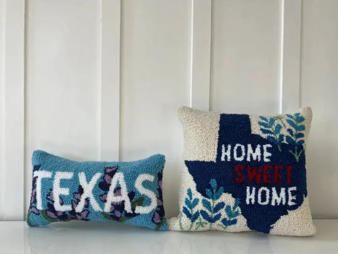 Texas Blue Bonnet Hook Pillow