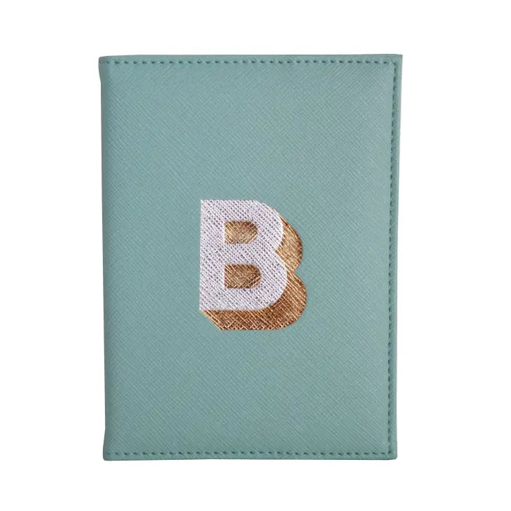 Bombay Duck - Metallic Passport Cover - Monogram Letter