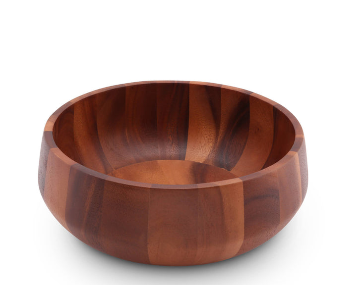 Arthur Court - Modern Round Acacia Wood Salad Bowl - Large