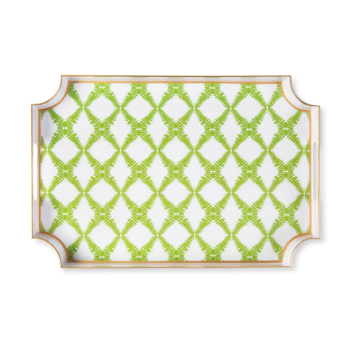 Jaye Enameled Tray - Fern Trellis