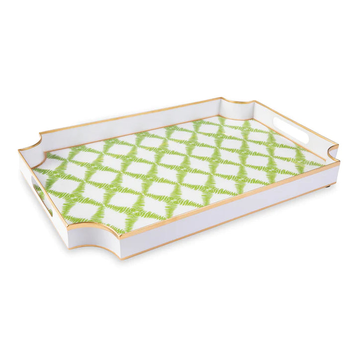 Jaye Enameled Tray - Fern Trellis