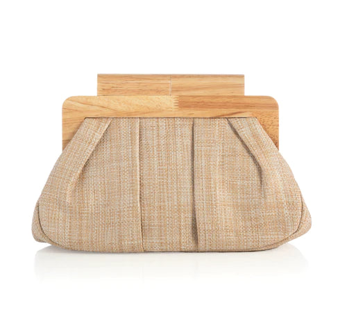 Alessia Woven Clutch - Natural