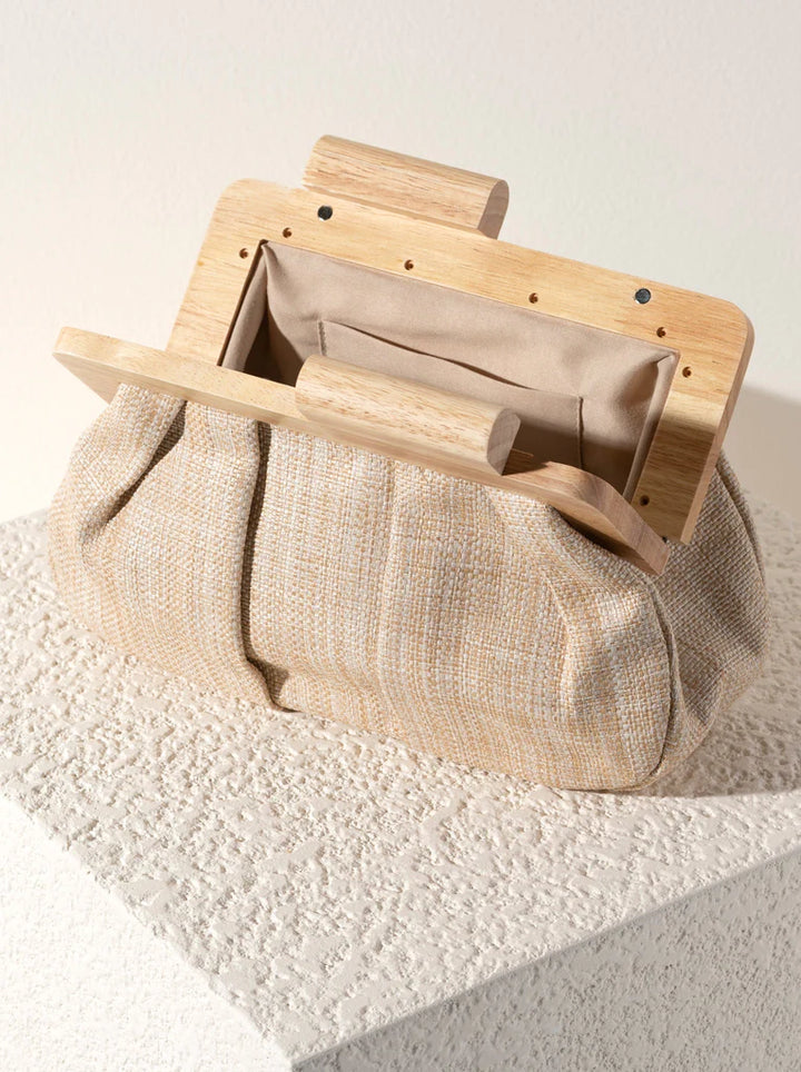 Alessia Woven Clutch - Natural