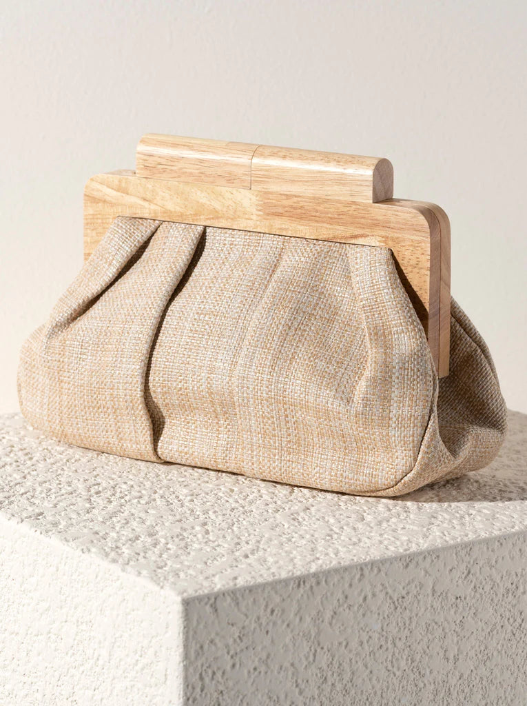 Alessia Woven Clutch - Natural