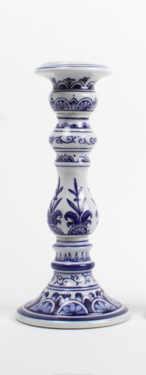 Blue Chinoiserie Candlestick