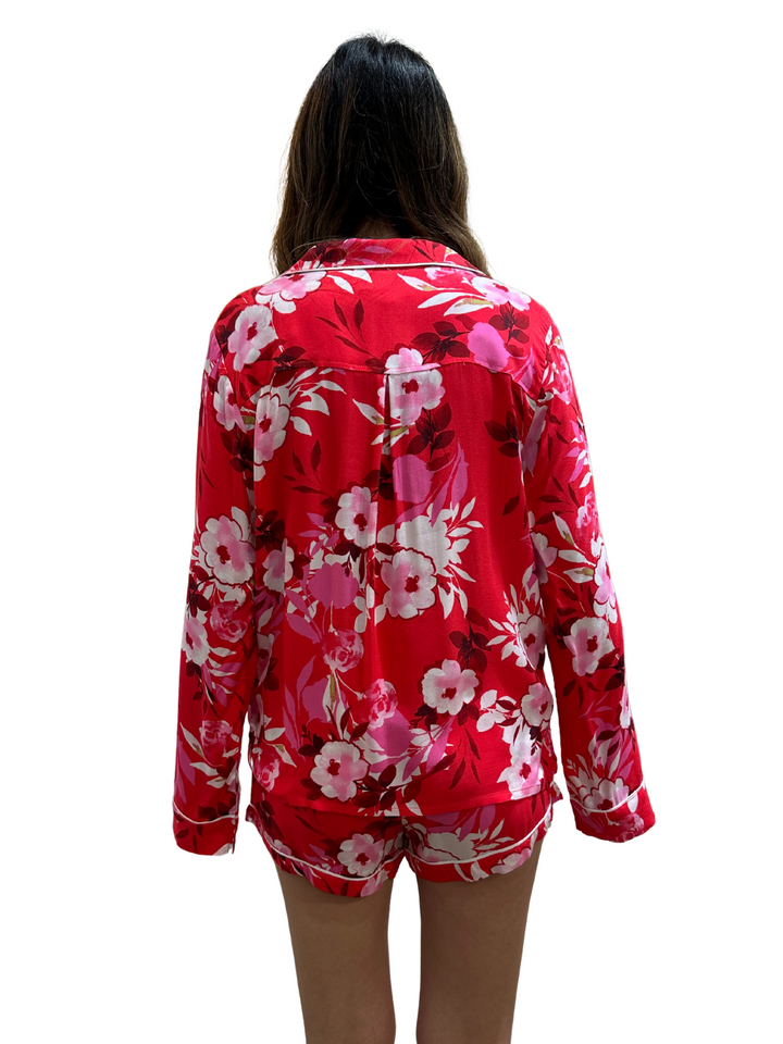 P.J. Salvage - Watercolor Bloom PJ Set - Scarlet