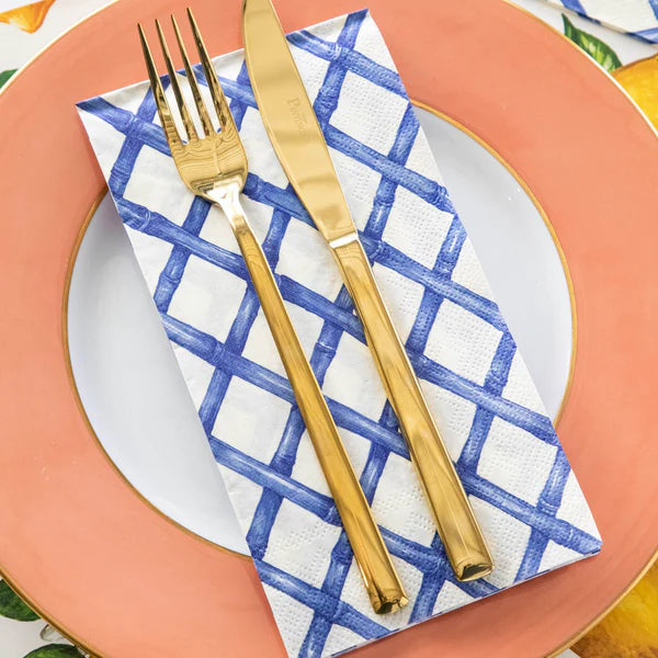 Hester & Cook - Blue Lattice Guest Napkin