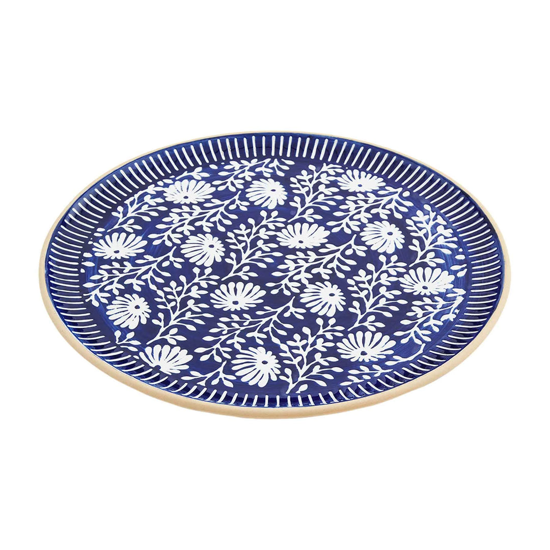 Indigo Stoneware Platter Set