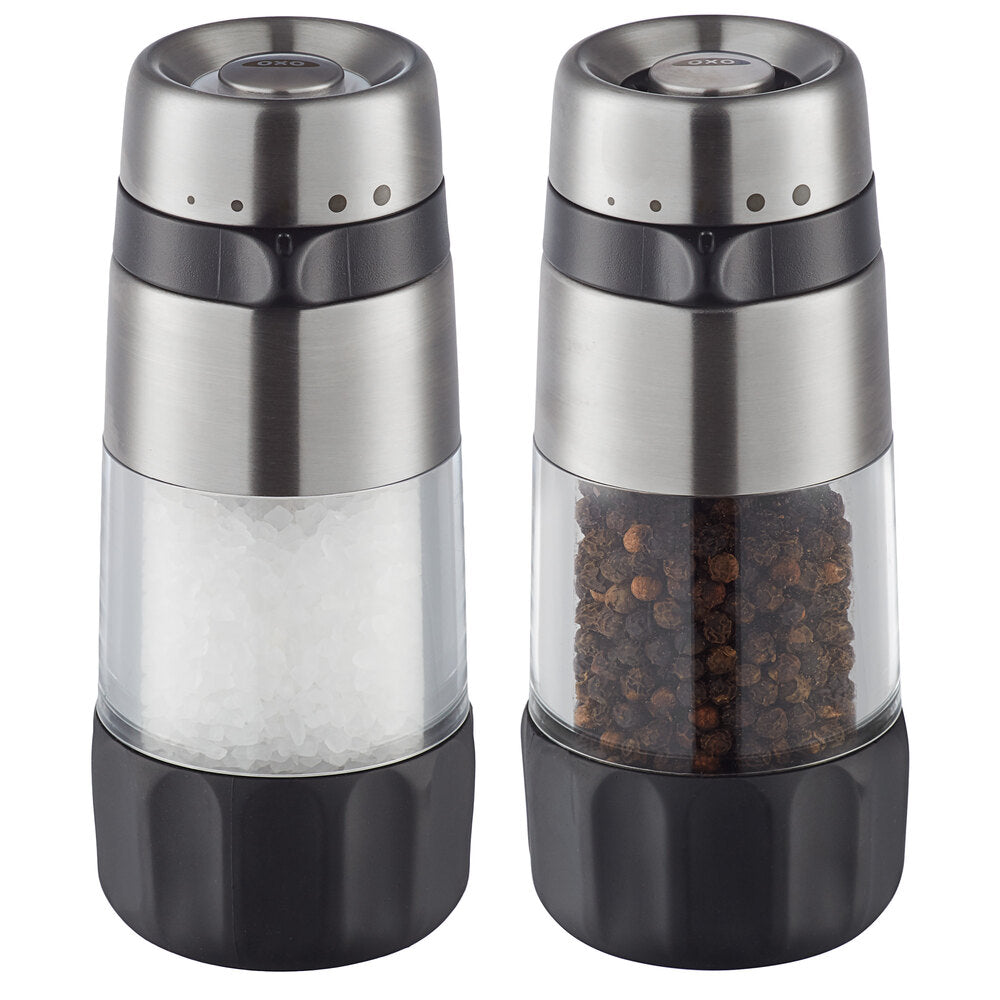 OXO Good Grips Silver/Clear Ceramic Salt and Pepper Grinder Set - Ace  Hardware