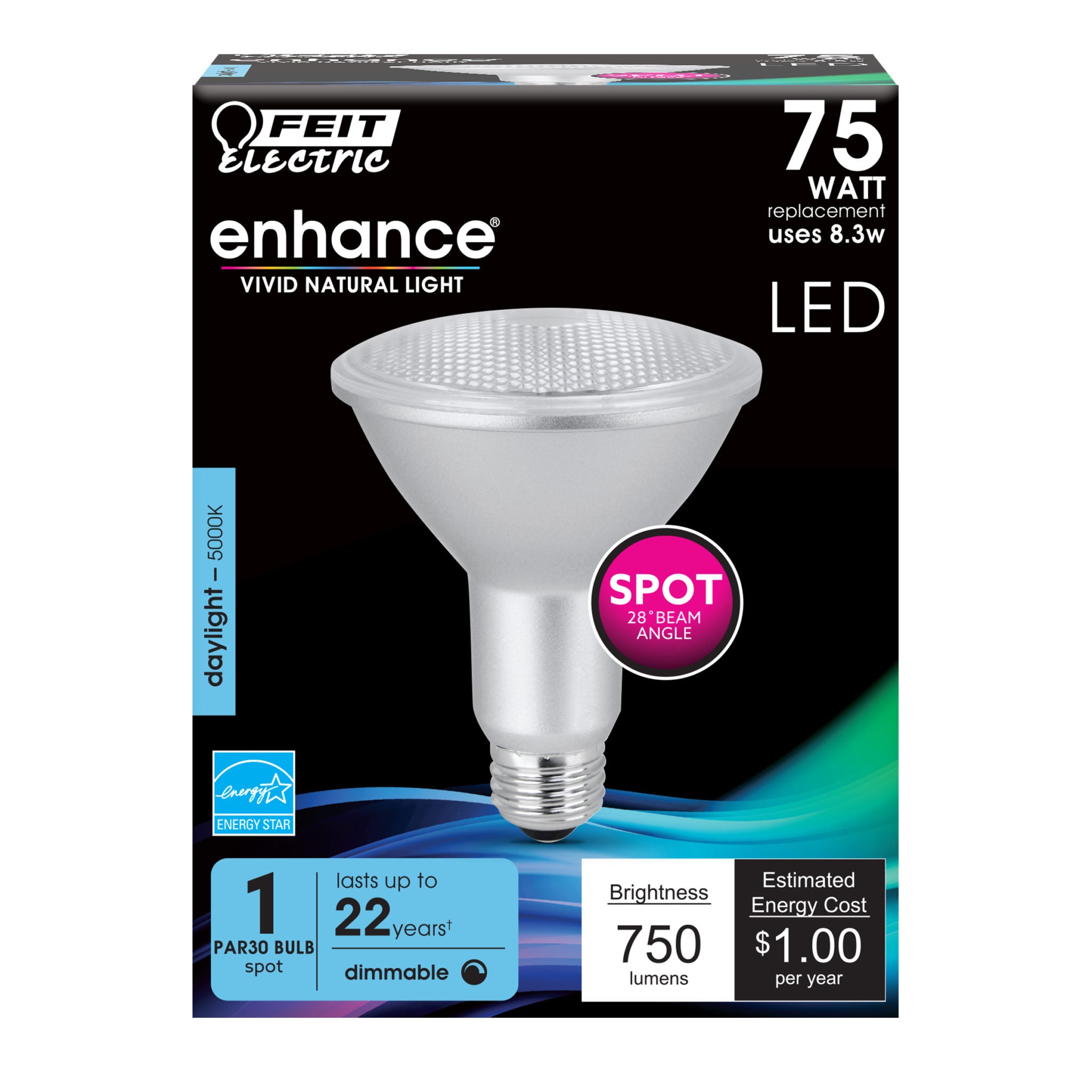 FEIT Electric Enhance PAR30 E26 Medium LED Bulb Daylight 75 Watt