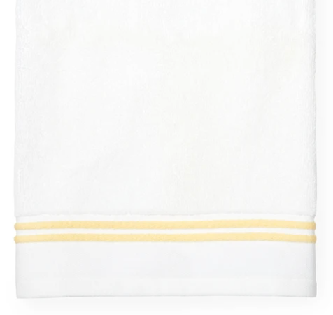 Sferra Aura Hand Towel - White/White