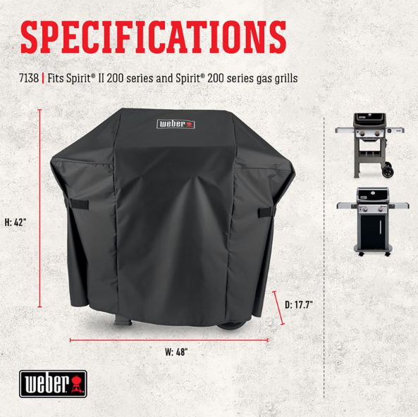 Weber Spirit 200 & Spirit II 200 Series Grill Cover