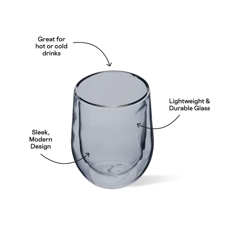 Corkcicle - Stemless Wineglass Set - Grey