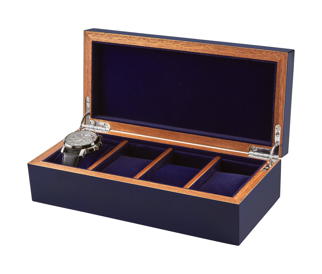 4 Piece Watch Box - Blue