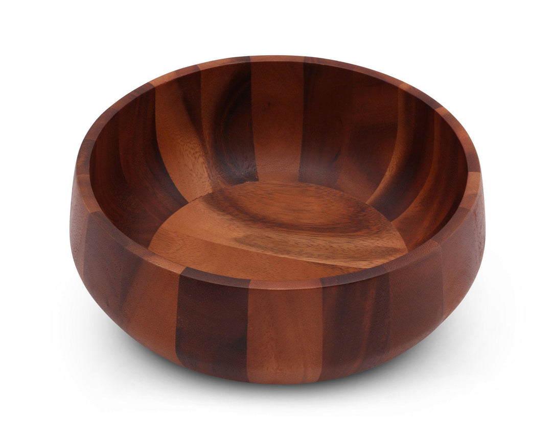 Arthur Court - Modern Round Acacia Wood Salad Bowl - Large