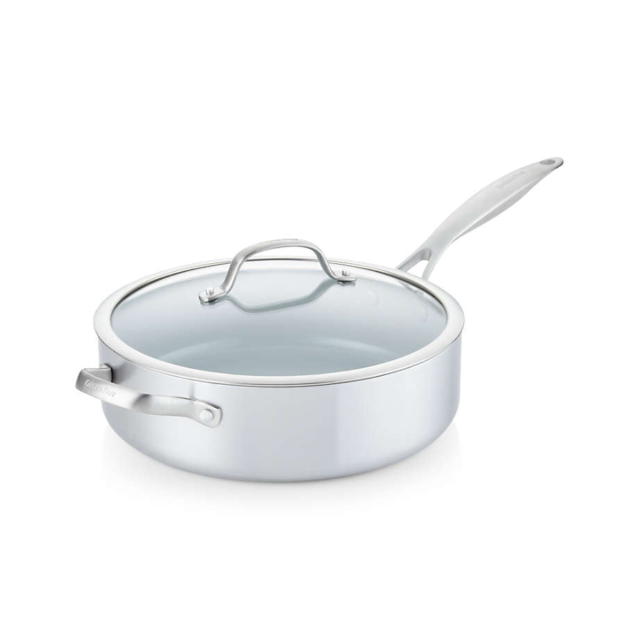 Venice Pro Ceramic Nonstick 3.5-Quart Chef's Pan with Lid and Helper Handle