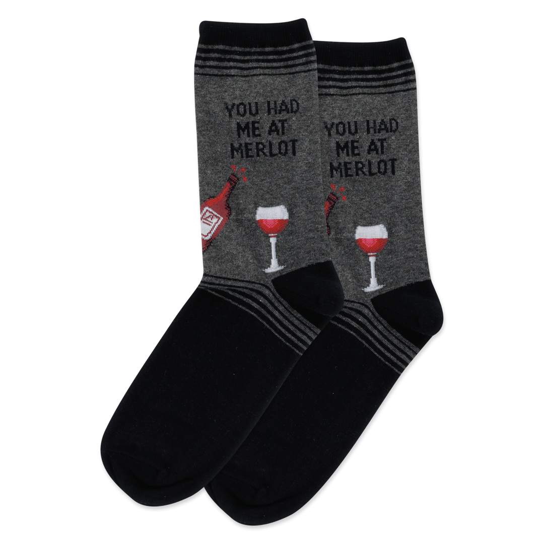 Hot Sox - Women's Socks - You Had Me At Merlot