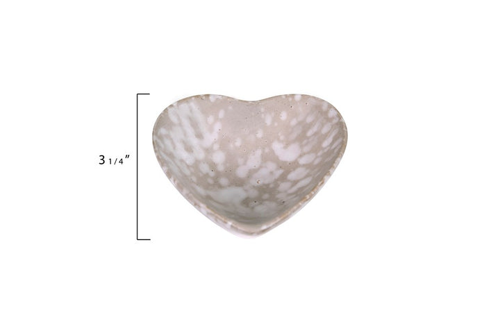 Antique White Stoneware Heart Dish